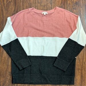 Nine Britton Colorblock Sweater - Pink, White, Black